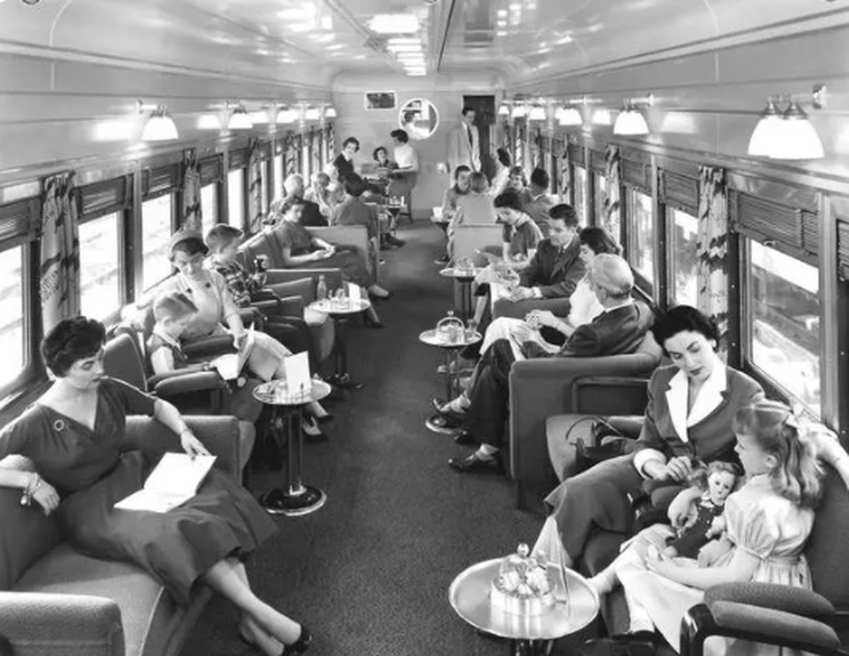 美国联合太平洋铁路公司快速列车上的豪华车厢