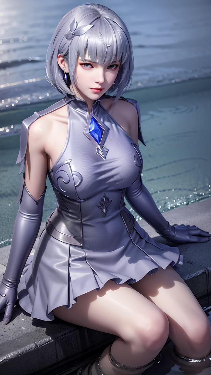 国漫女神|《斗罗大陆》叶泠泠ai高清手机壁纸:武魂为九心海棠,可以说