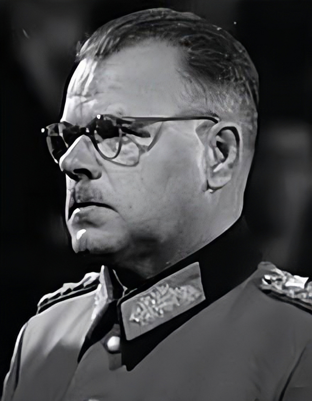 1945年,即将被美军处决的德国将军安东·多斯特勒,他