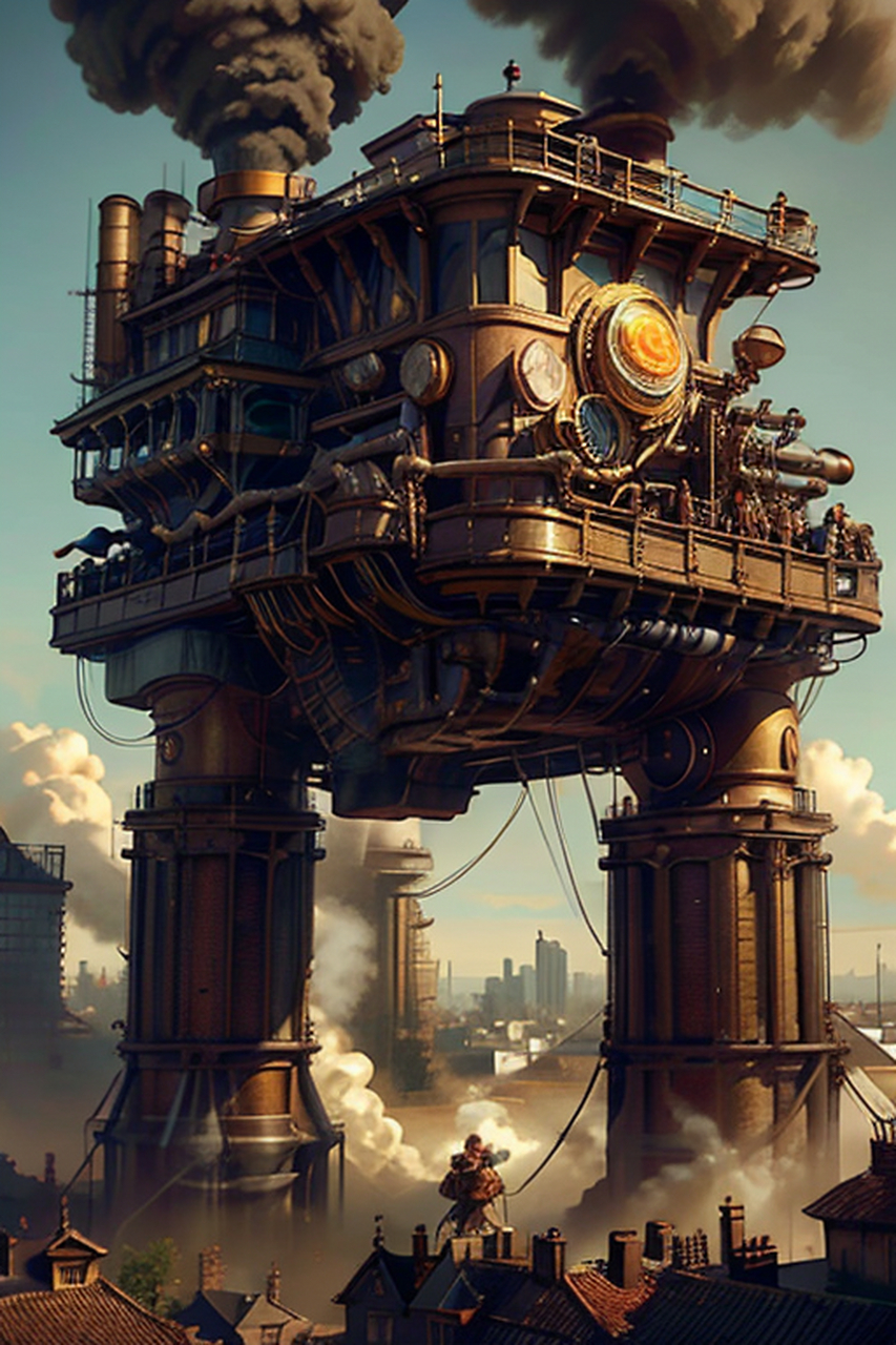 蒸汽城是一个充满机械与蒸汽的奇幻世界,具有独特的市容风貌.
