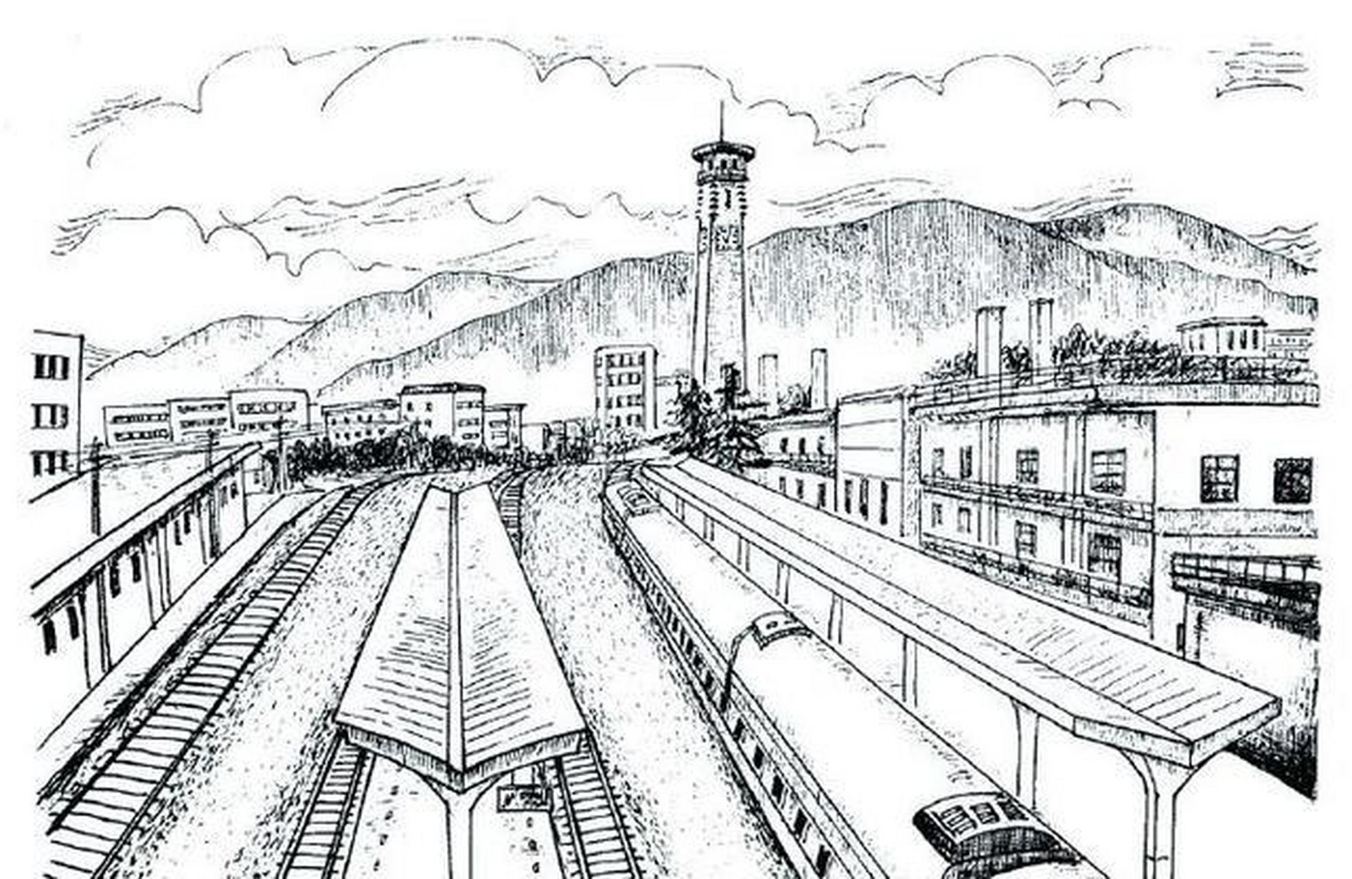 画家笔下的火车站,别样的精彩