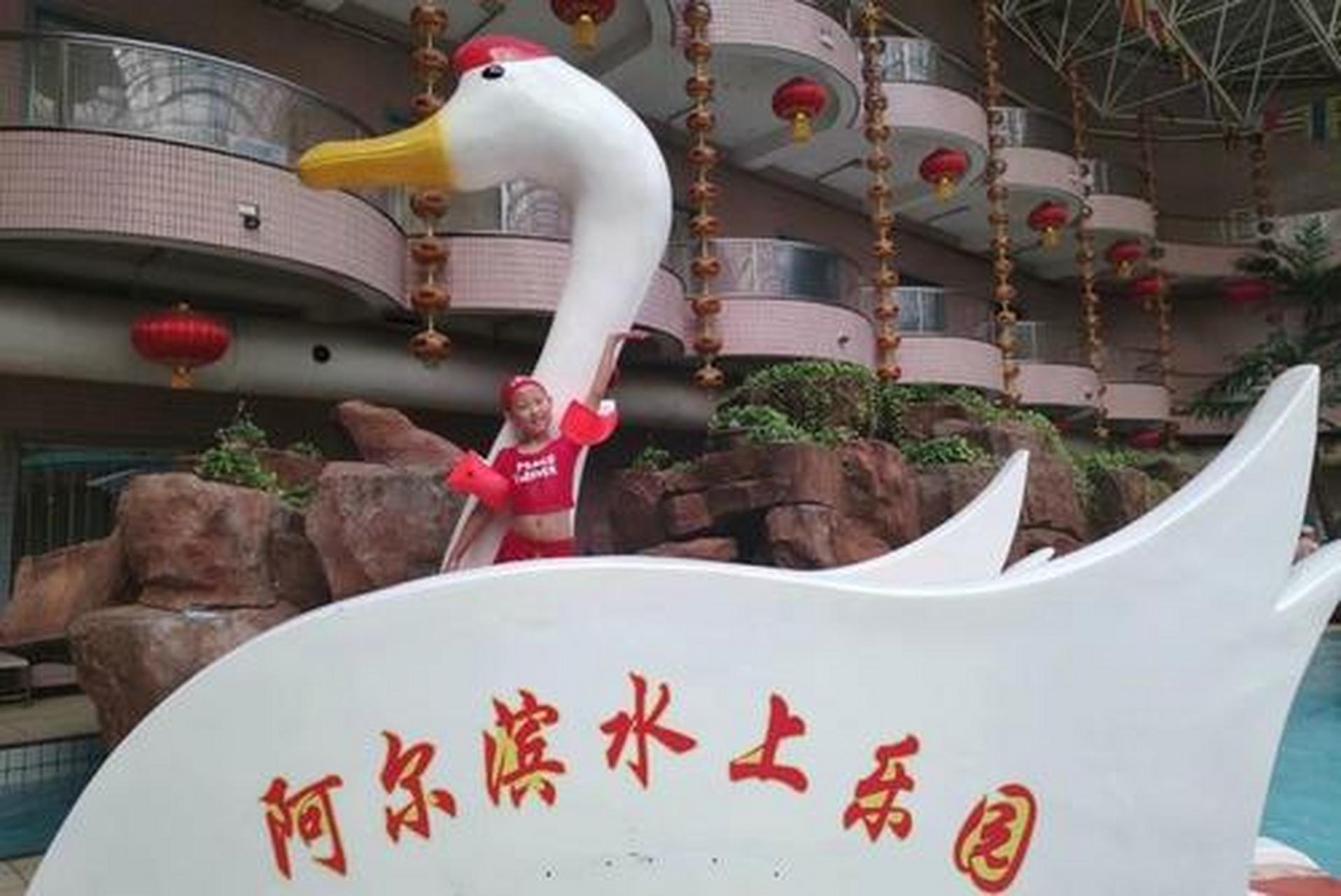 阿尔滨水上乐园,是规模较大的室内全封闭嬉水娱乐园,营业面积8000平方