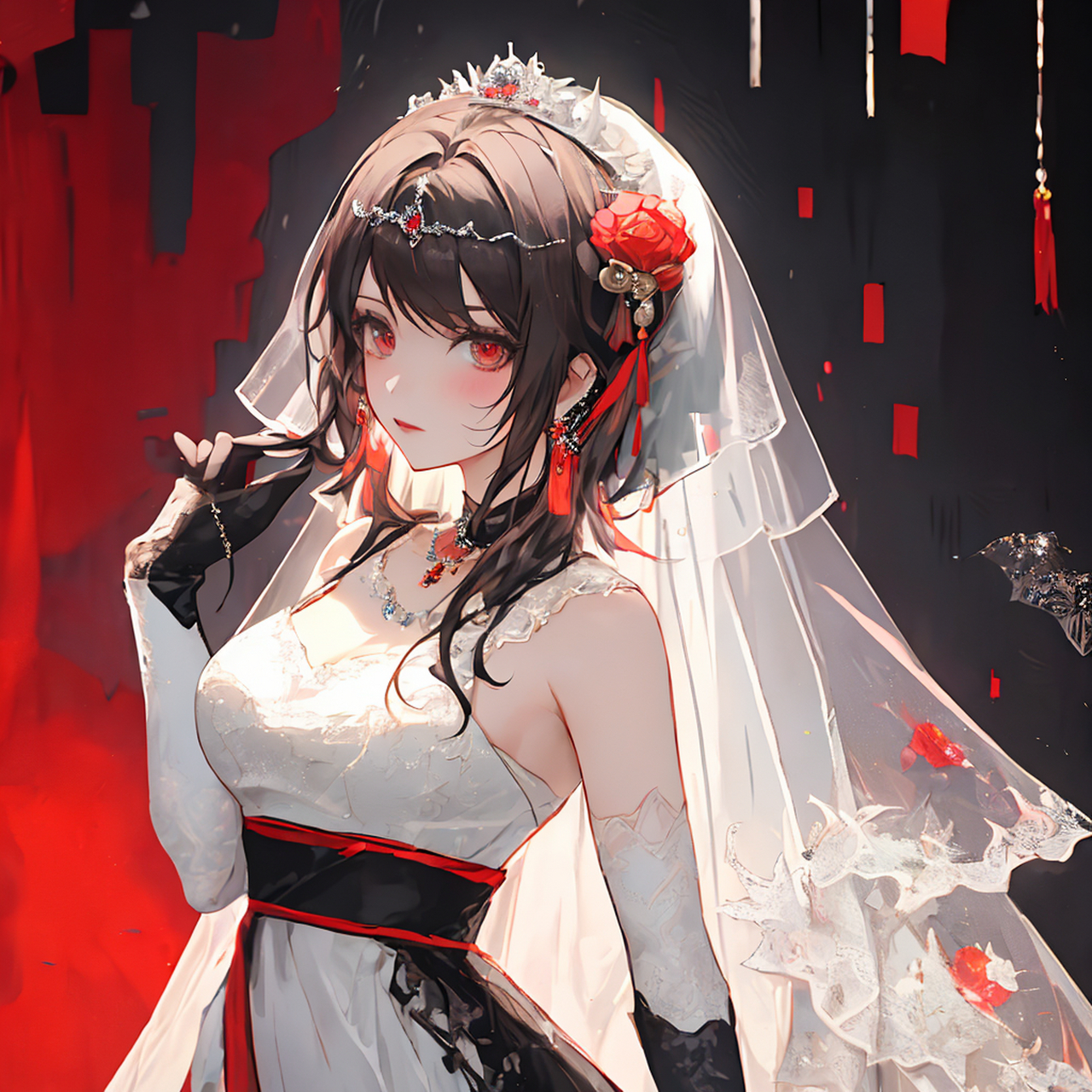 今天我给大家带来了一组二次元婚纱图片,可做头像哦