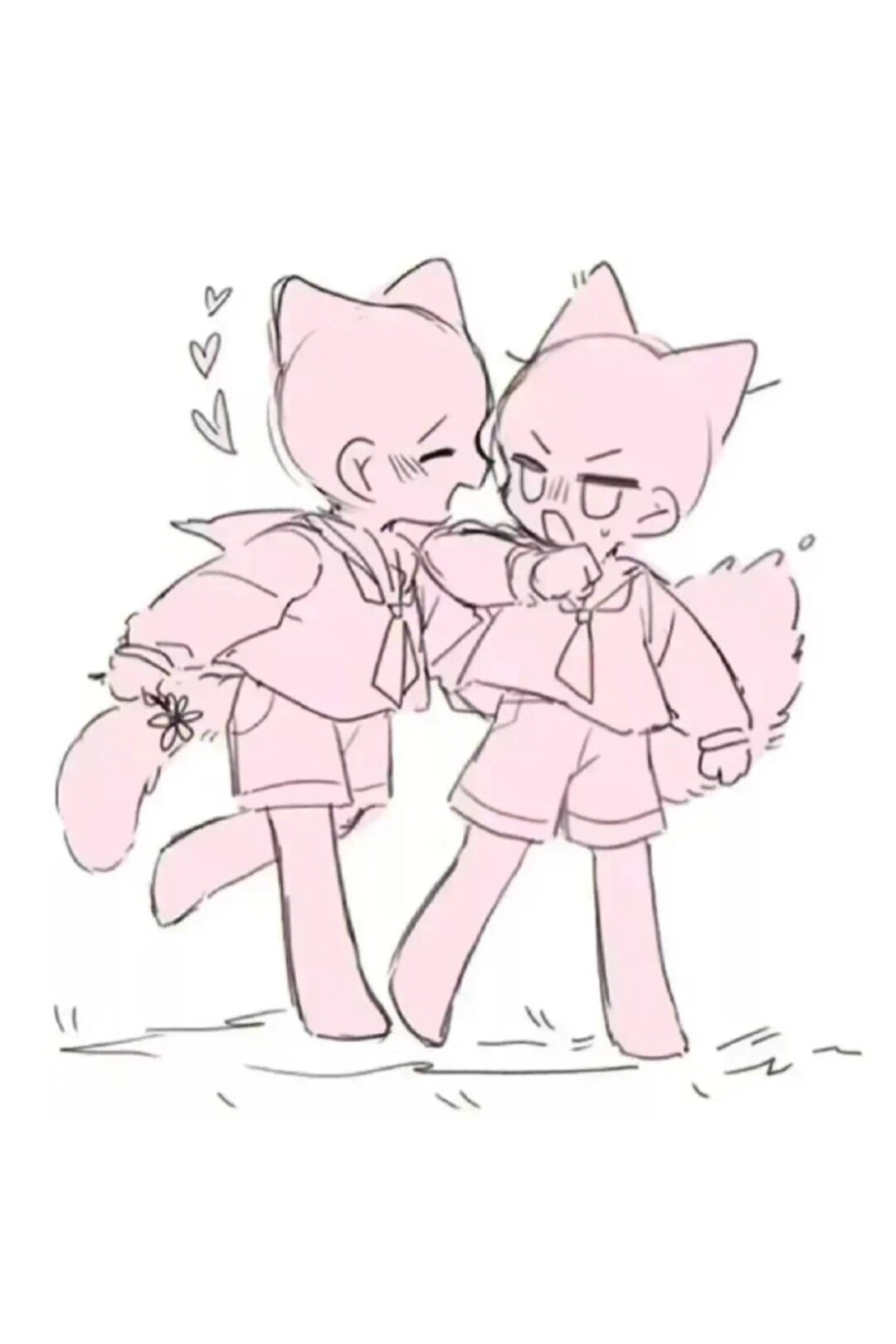 q版素材模板  恋爱双人q版(我倾心于你)