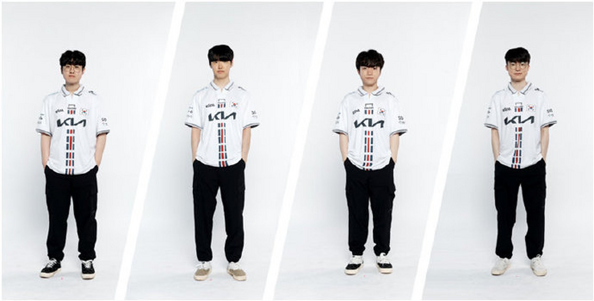 英雄联盟韩国队定妆照# #   此次公开的韩国电子竞技国家代表队队服有