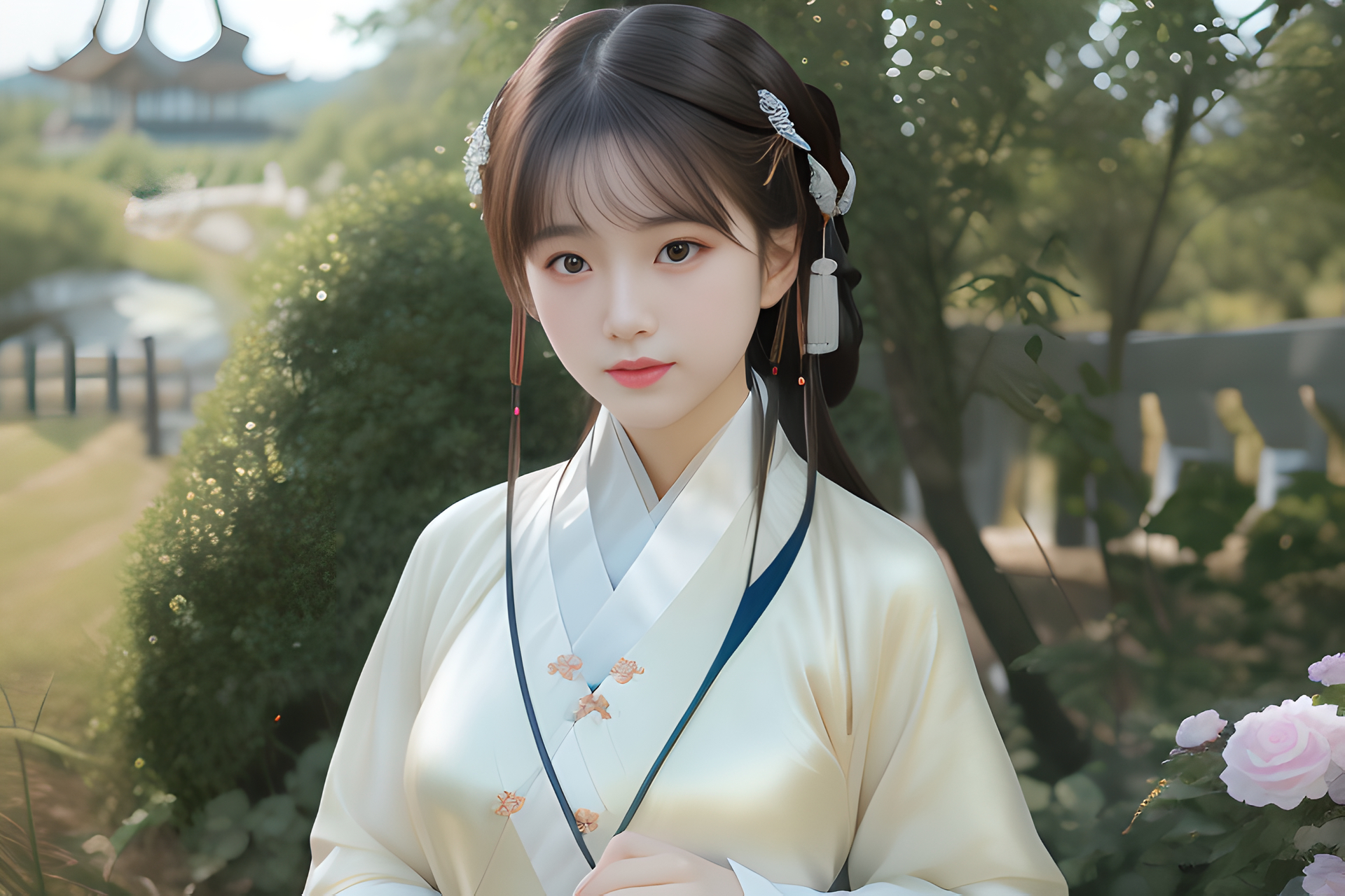 ai绘画-自带仙气的古风女孩(2)#古风# #古风美女