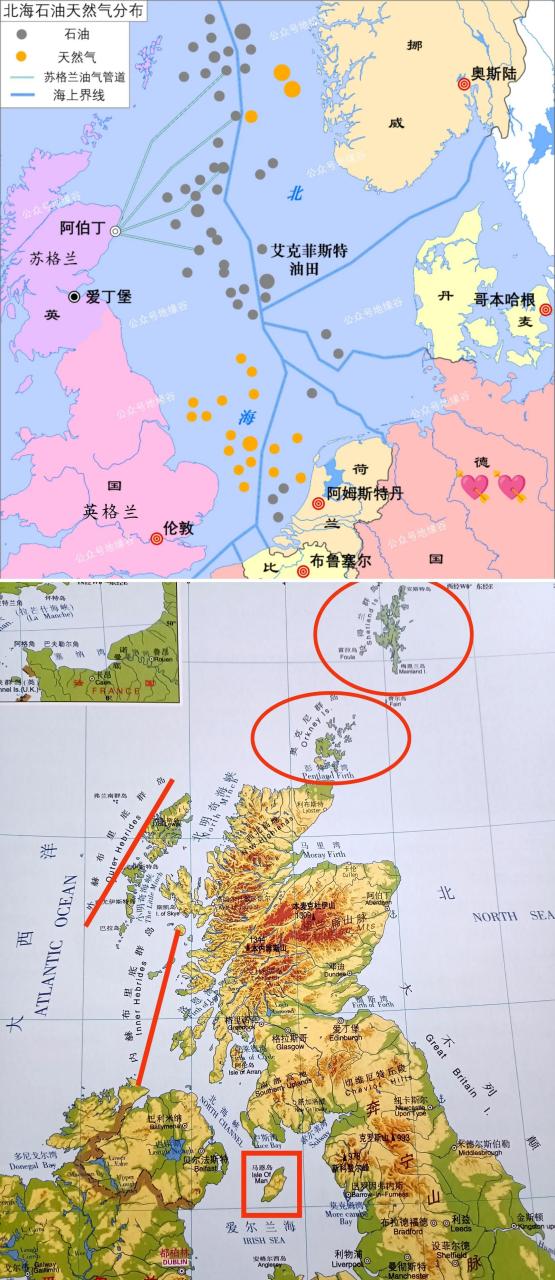 北海油田分布图片