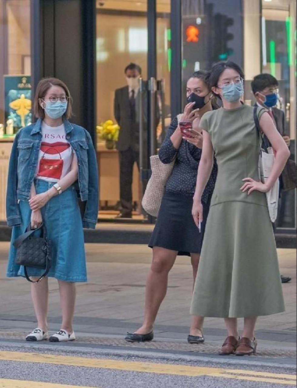 香港街头美女 街拍图片