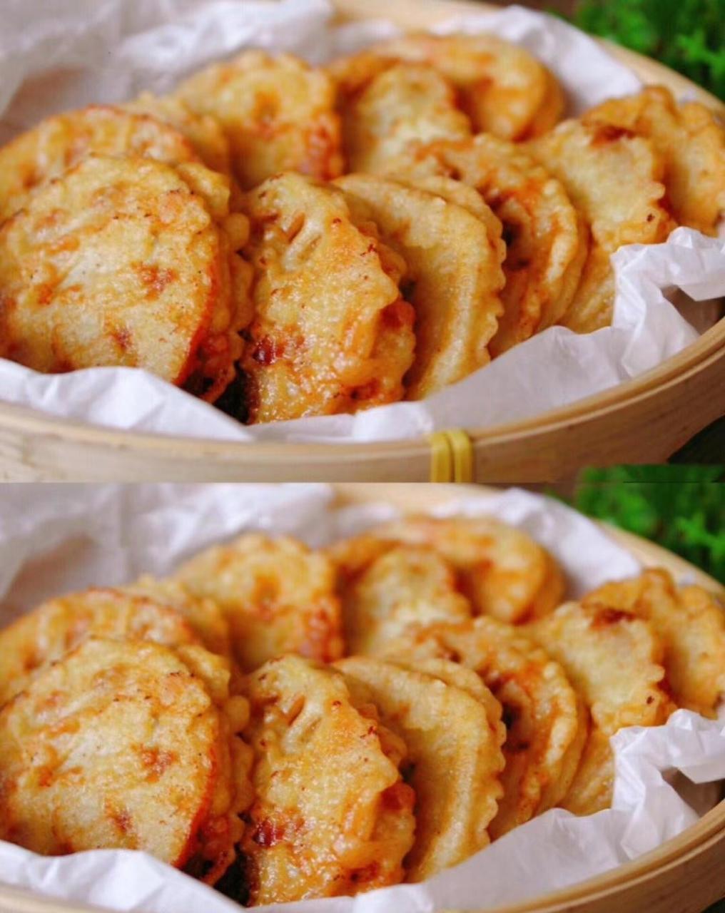 外酥里嫩的『香酥藕夹』来咯～ [飞机]香酥藕夹[飞机][馋嘴][馋嘴]