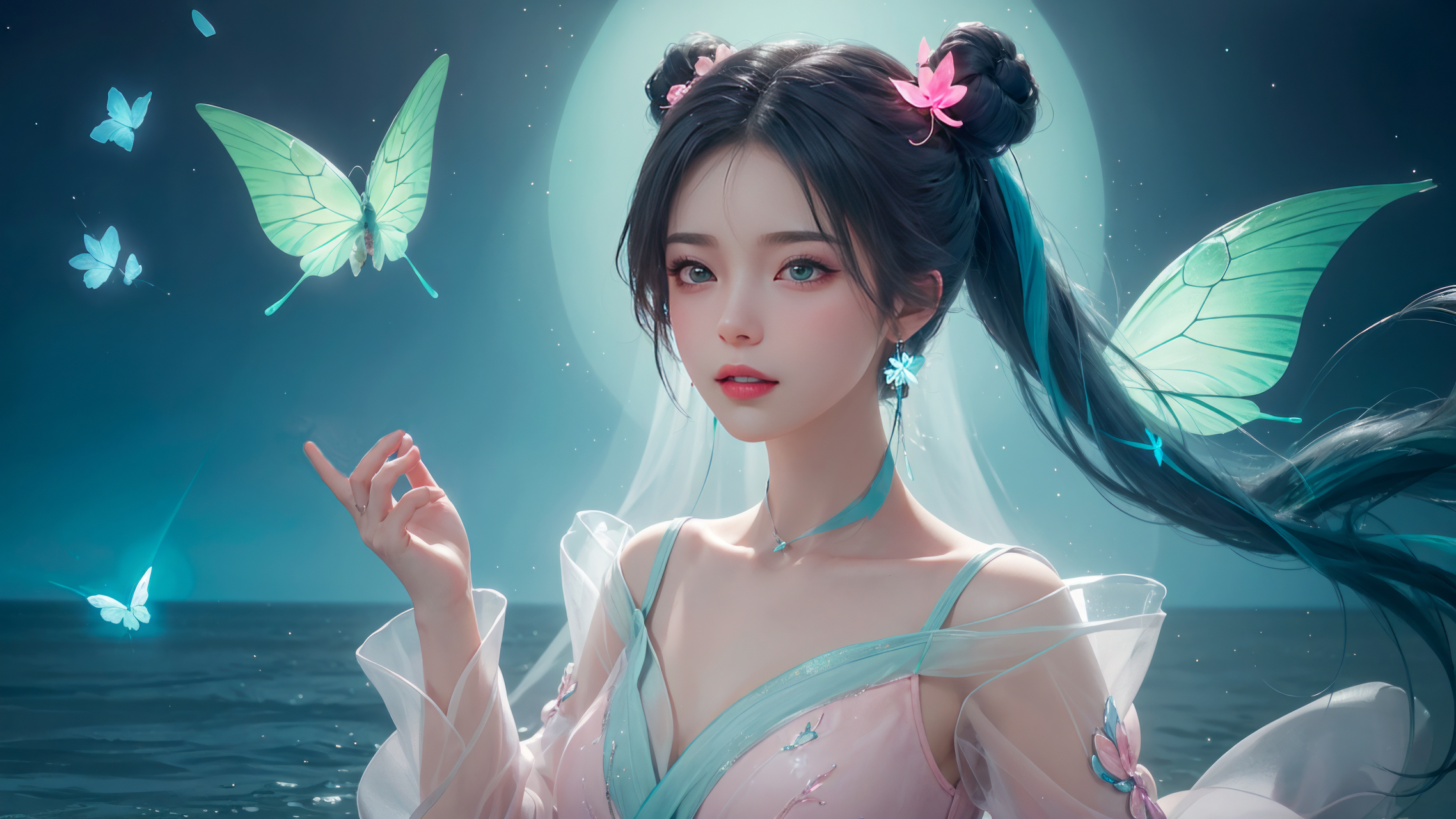 横屏4k美图,姜立大美女鉴赏,ai绘画作品#姜立