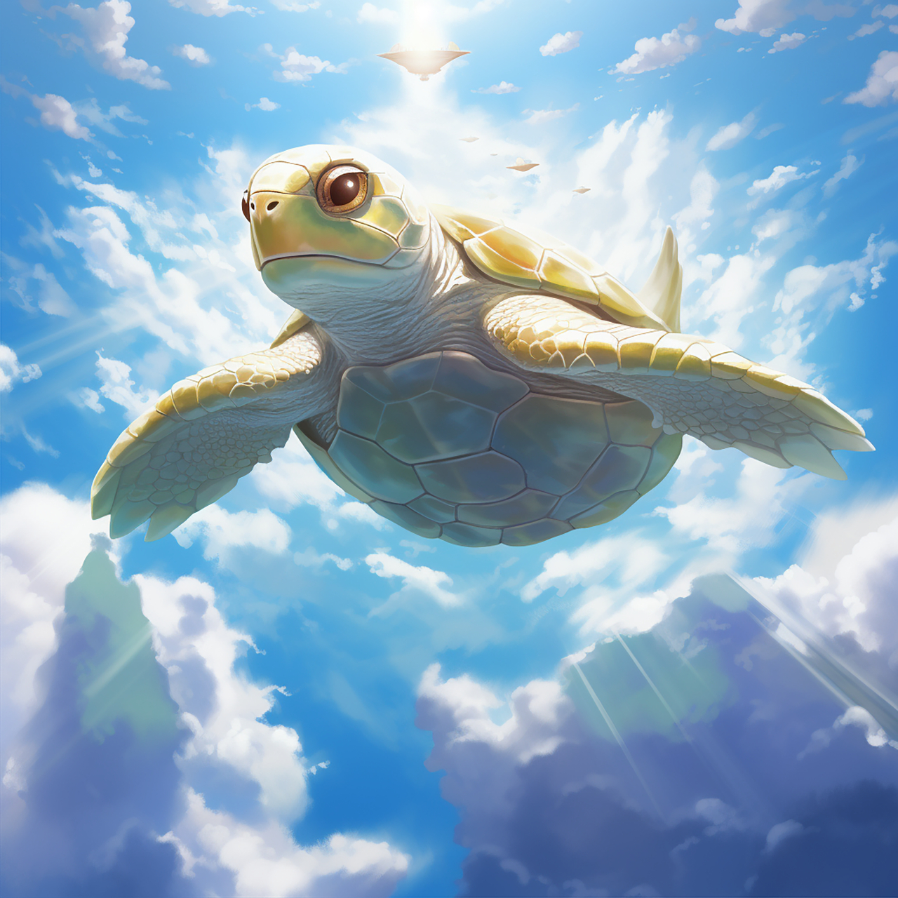 会飞的乌龟——ai绘画.