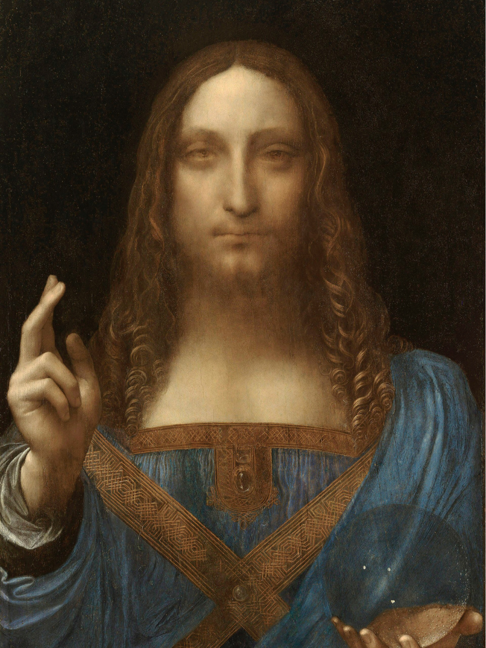 达芬奇画里那些奇奇怪怪的手势 第一幅,施洗者圣约翰圣约翰的手势指向