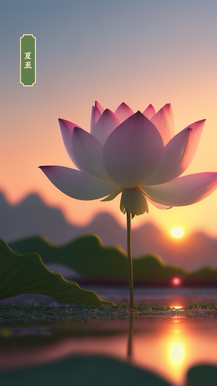 01今日分享,咒语如下:  一朵盛开的荷花,太阳曙光,布艺,4k,主色