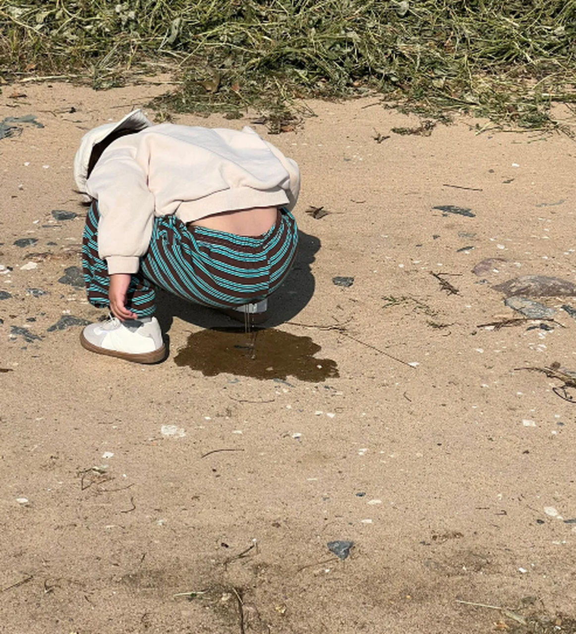 在外边玩疯了,憋不住的外甥