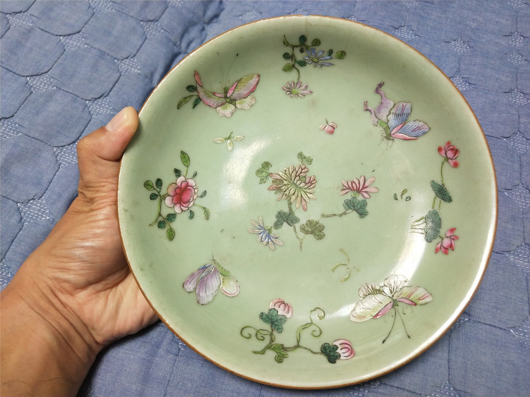 瓷器鉴定# &藏友咨询:大清乾隆年制,民窑六字篆书款,口径19.