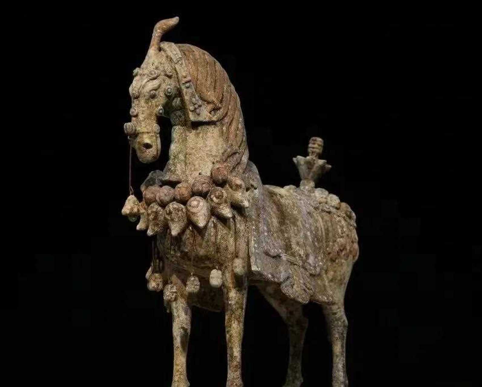 红陶马,陶器,[二哈] 古代礼仪 陶马, 古代军队仪仗战马, ,尺寸 高40