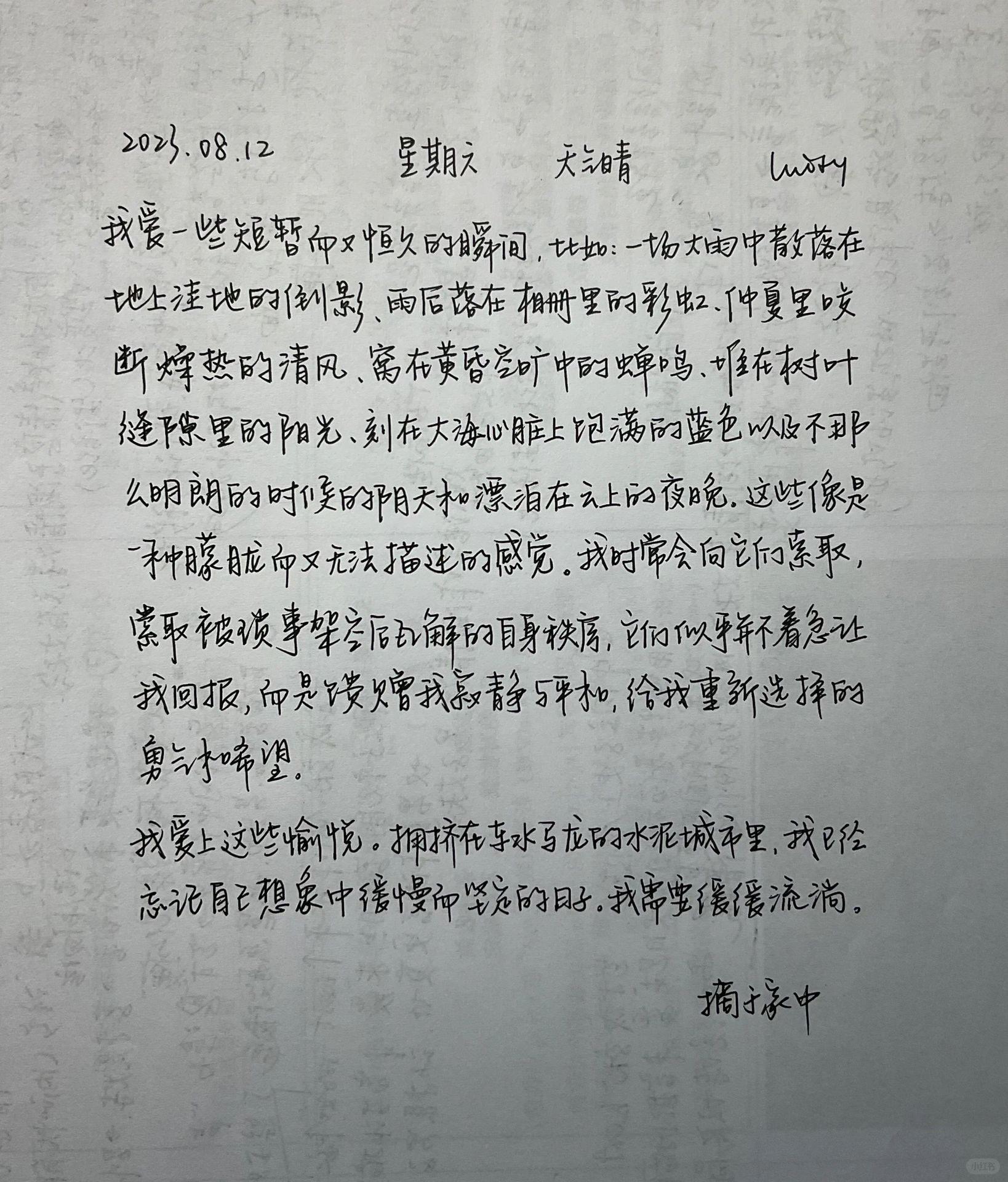 cr:方眠生 普通a4纸普通中性笔ipad air5原相机 #每日摘抄  #每日手写