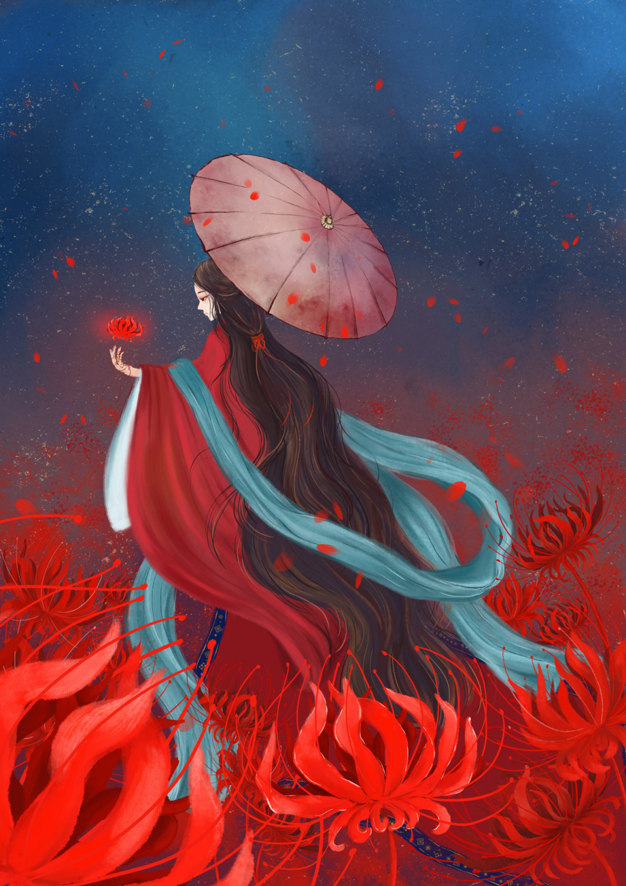 彼岸花 | 唯美古风手机壁纸