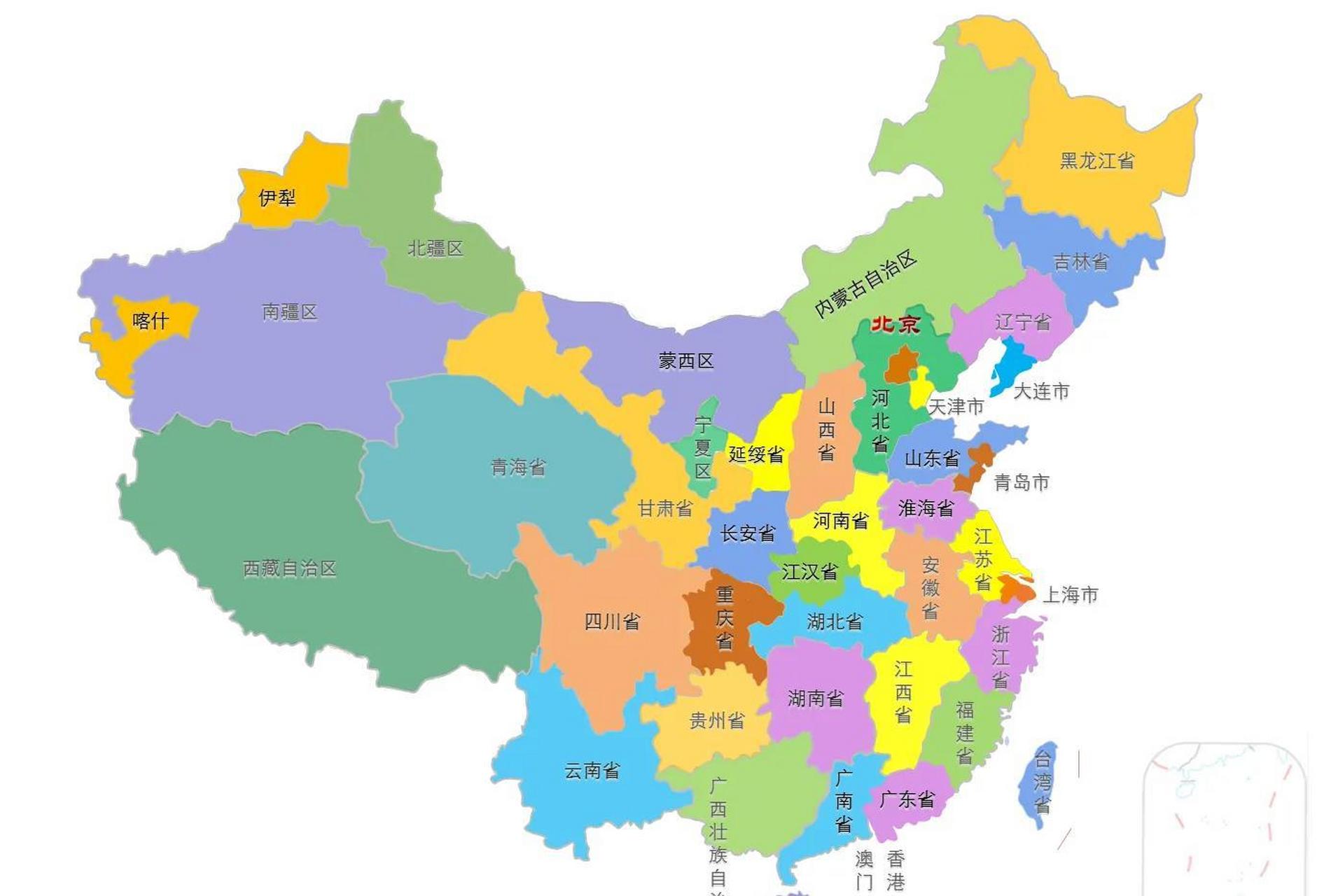 东四省地图图片