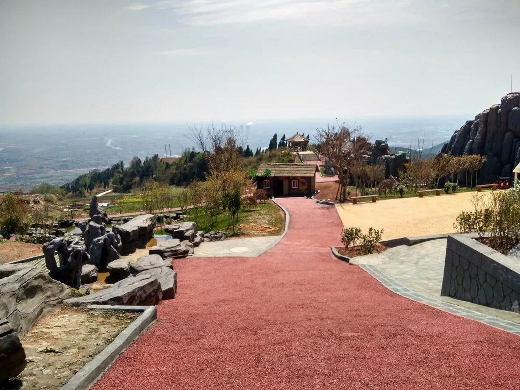 龚家山油橄榄主题公园,由淮口镇引进的聚峰谷农业发展有限公司承建的