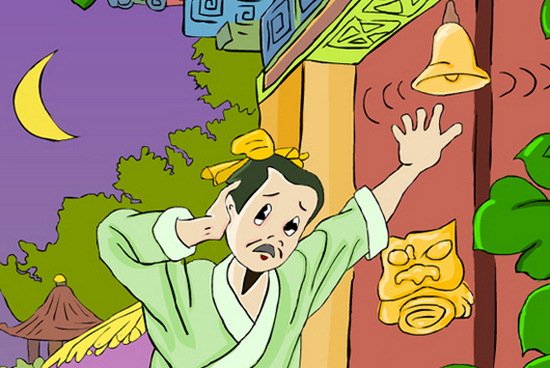 历史成语故事:掩耳盗铃 该成语原意为捂着自己的耳朵去偷别人家的铃铛