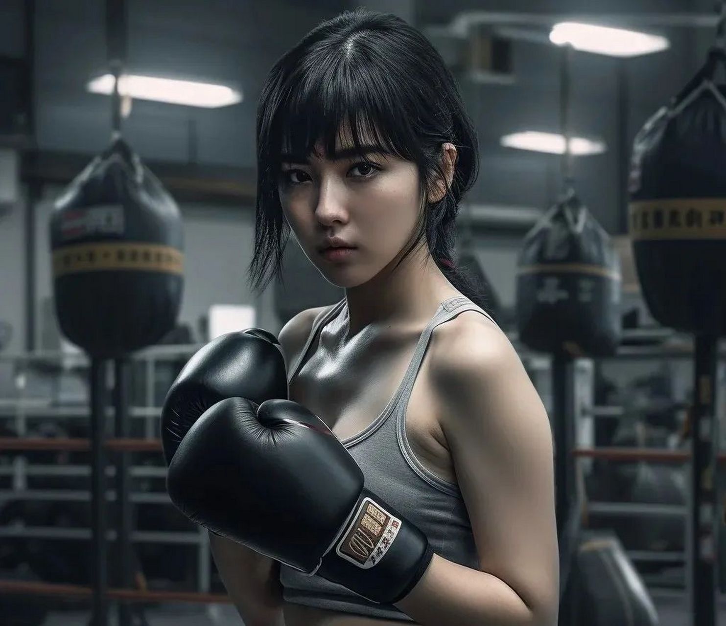 【ai绘画】拳击女孩#ai# #ai共创计划# #ai绘画