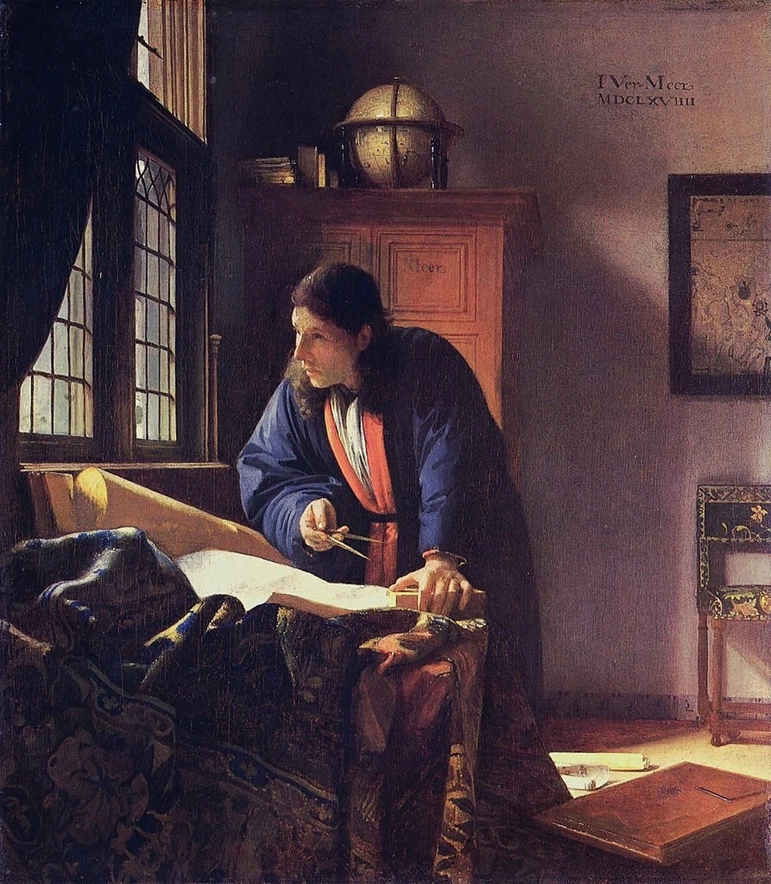 荷兰小画派-维米尔作品 维米尔(vermeer,jan 1632～1675) 荷兰画家