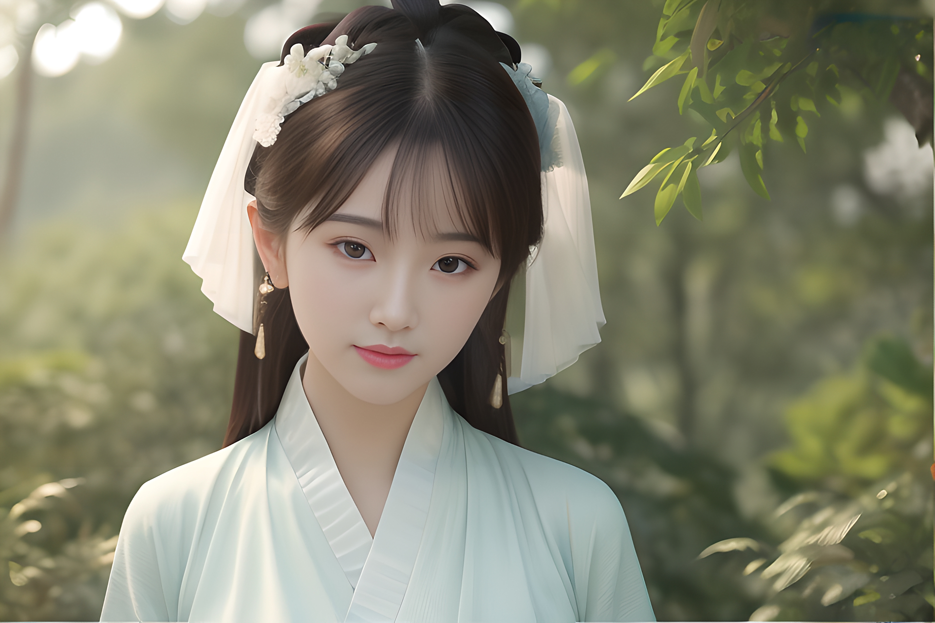 ai绘画-自带仙气的古风女孩(1)#古风# #古风美女