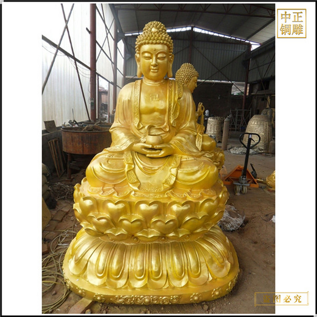 贴金释迦牟尼佛佛像制作 铜雕释迦牟尼佛厂家 释迦牟尼铜像 佛像雕塑