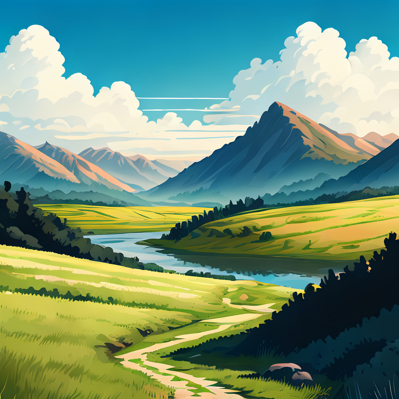 #百度ai绘图黑科技#超细节,明亮,古风绘画,中国风,描绘古诗词,古典美.