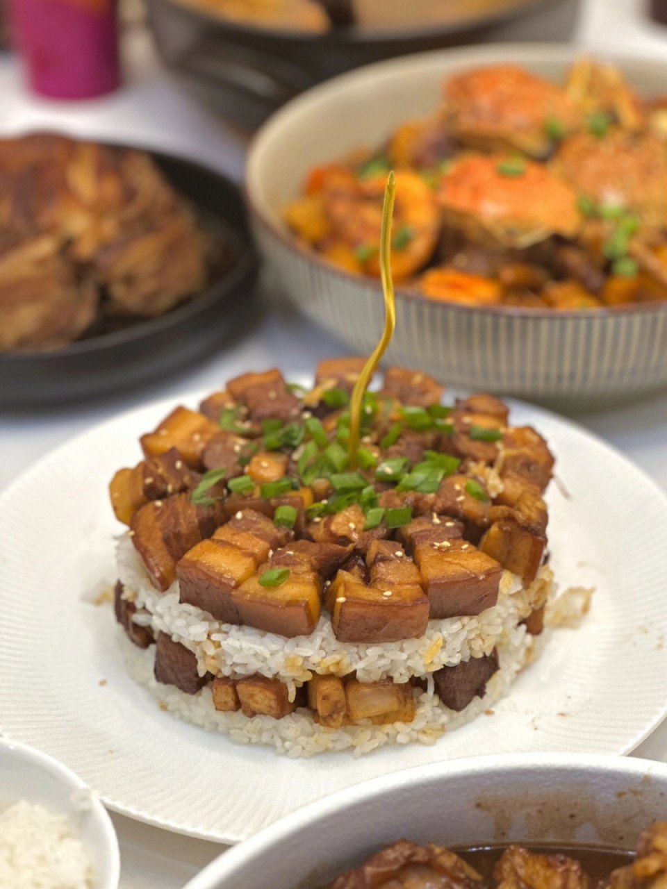今天是生日快乐 红烧肉蛋糕