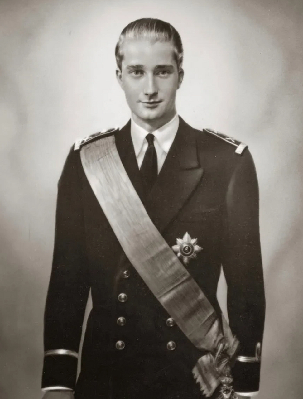 年轻时的比利时国王阿尔贝二世(1934-)此时是阿尔伯特王子,1954年