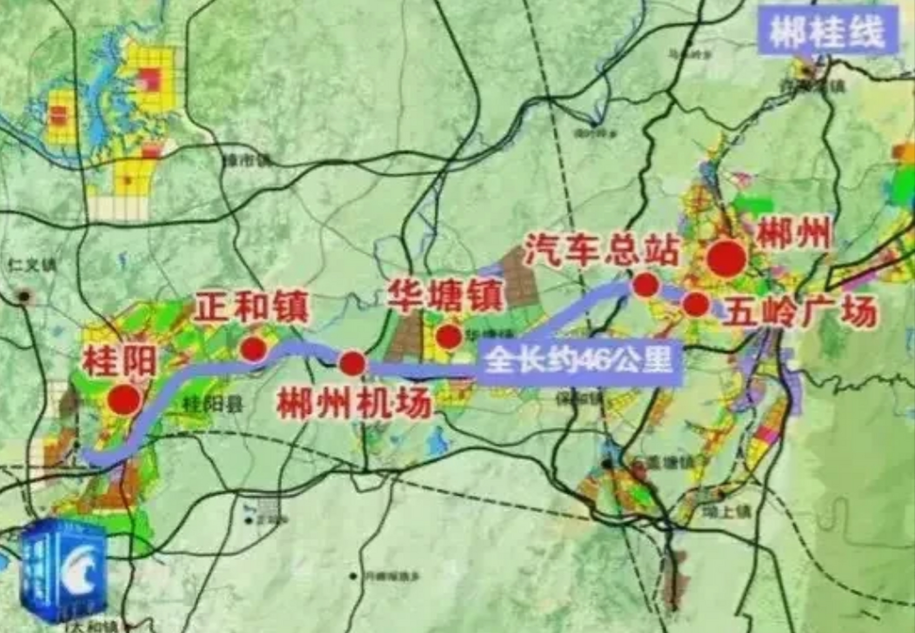 据说这是郴州至桂阳的轨道交通规划线路图,先不管了轻轨还是地铁,真能