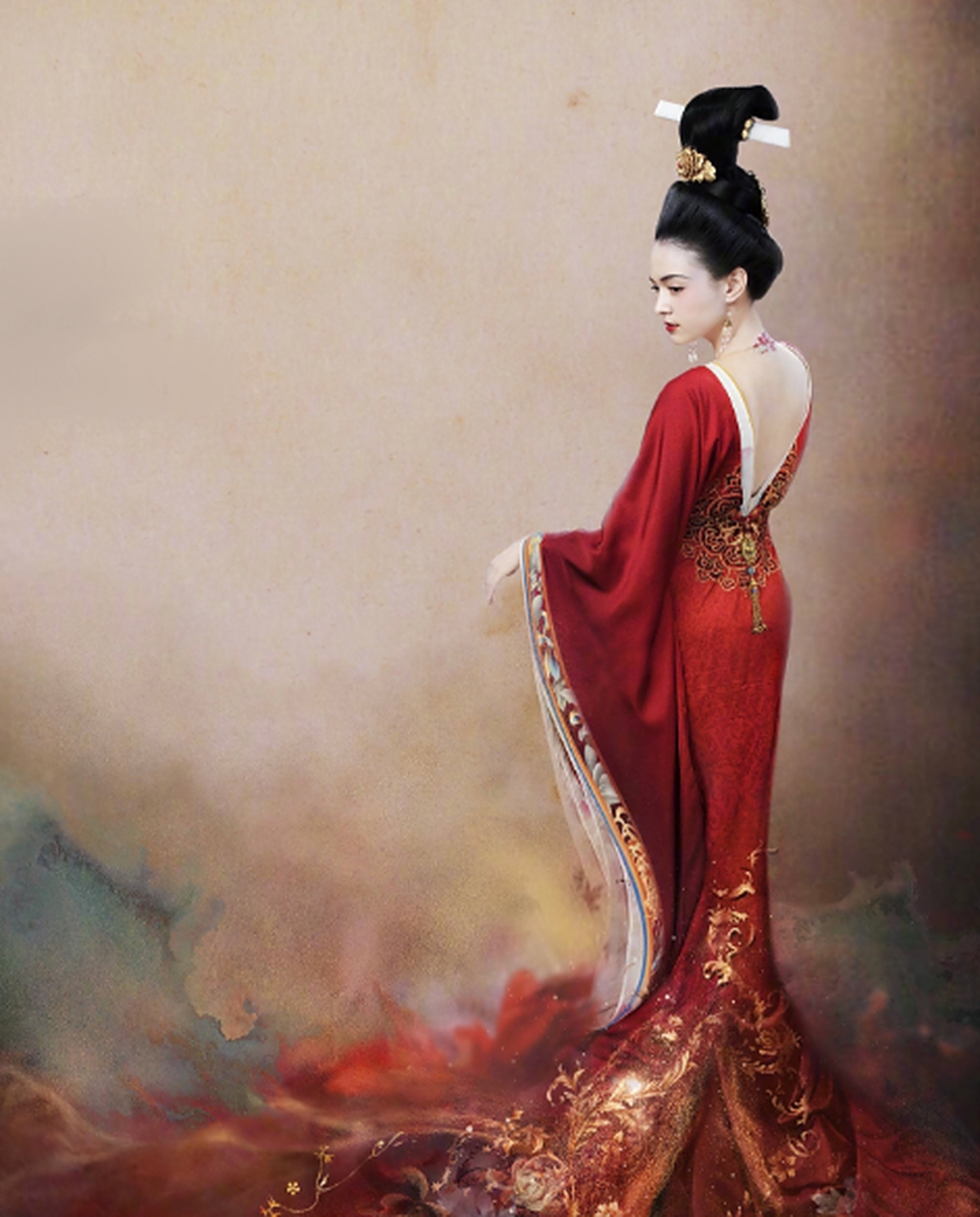 大唐女子图鉴# 一张完整的杨贵妃,妖猫传中的,背影好漂亮