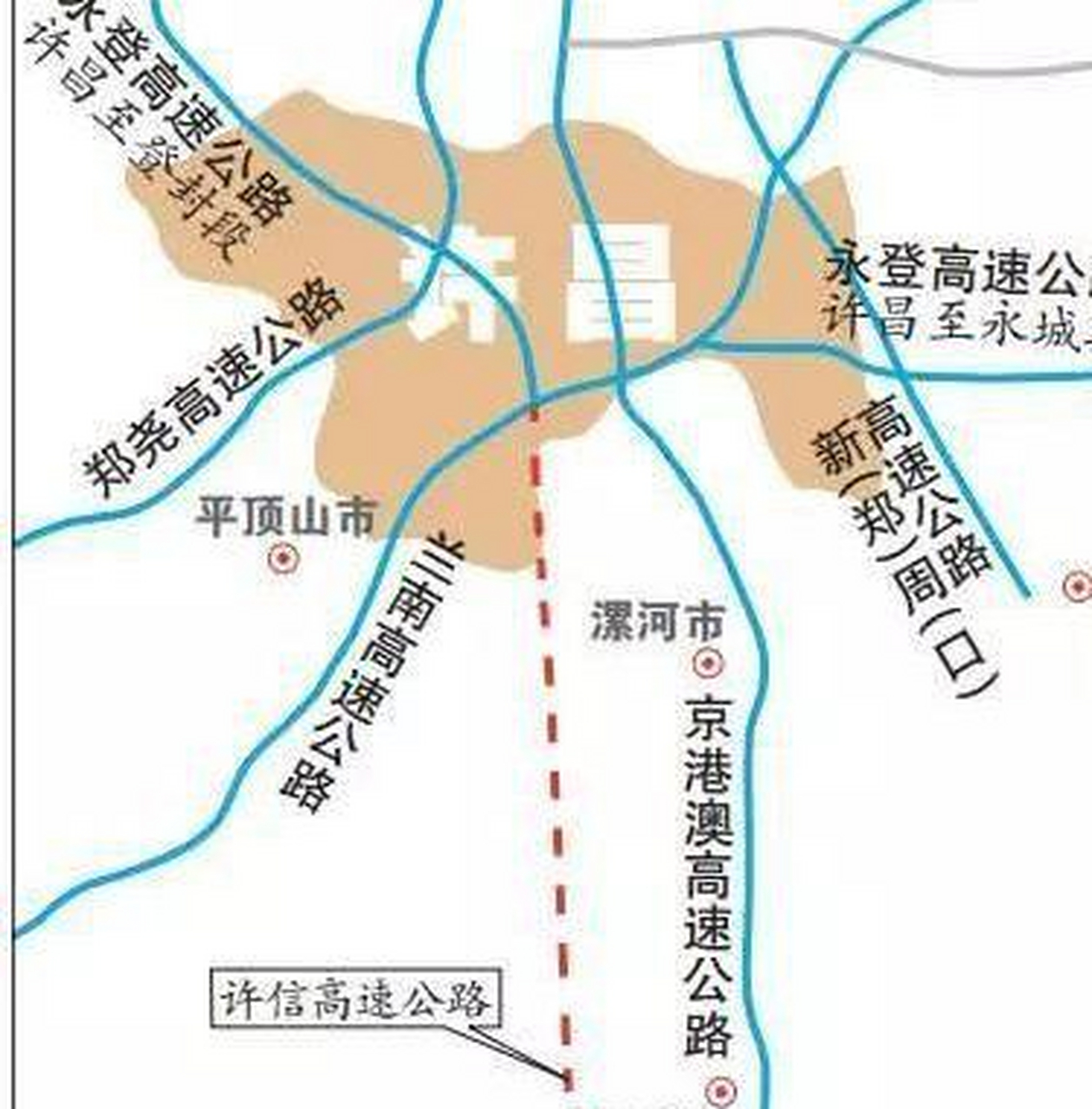 今天笔者要介绍的这条高速公路名为许信高速公路.