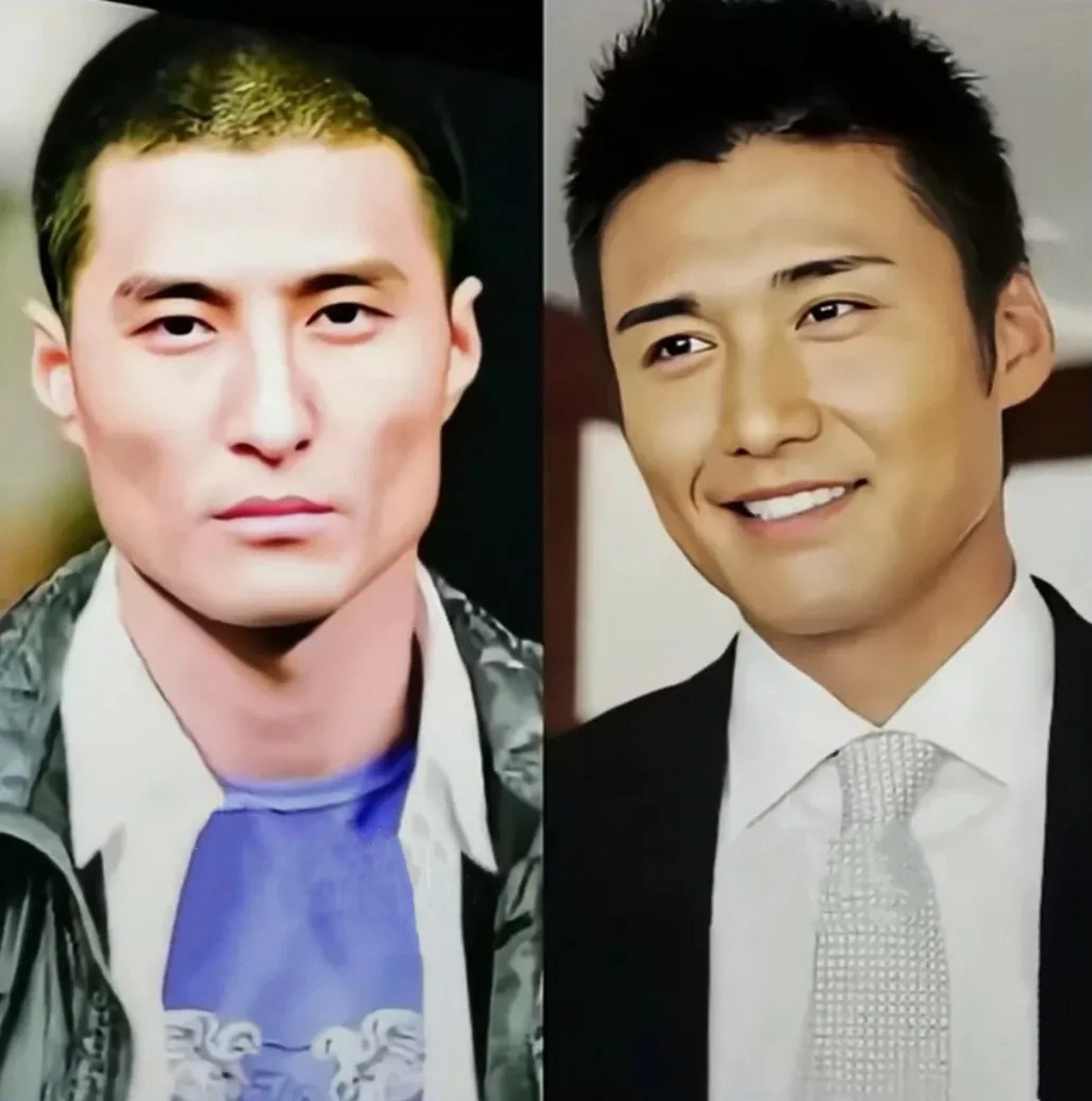 胡兵有个亲哥哥叫胡东,胡东是模特也是演员,但弟弟胡兵更帅更高,事业