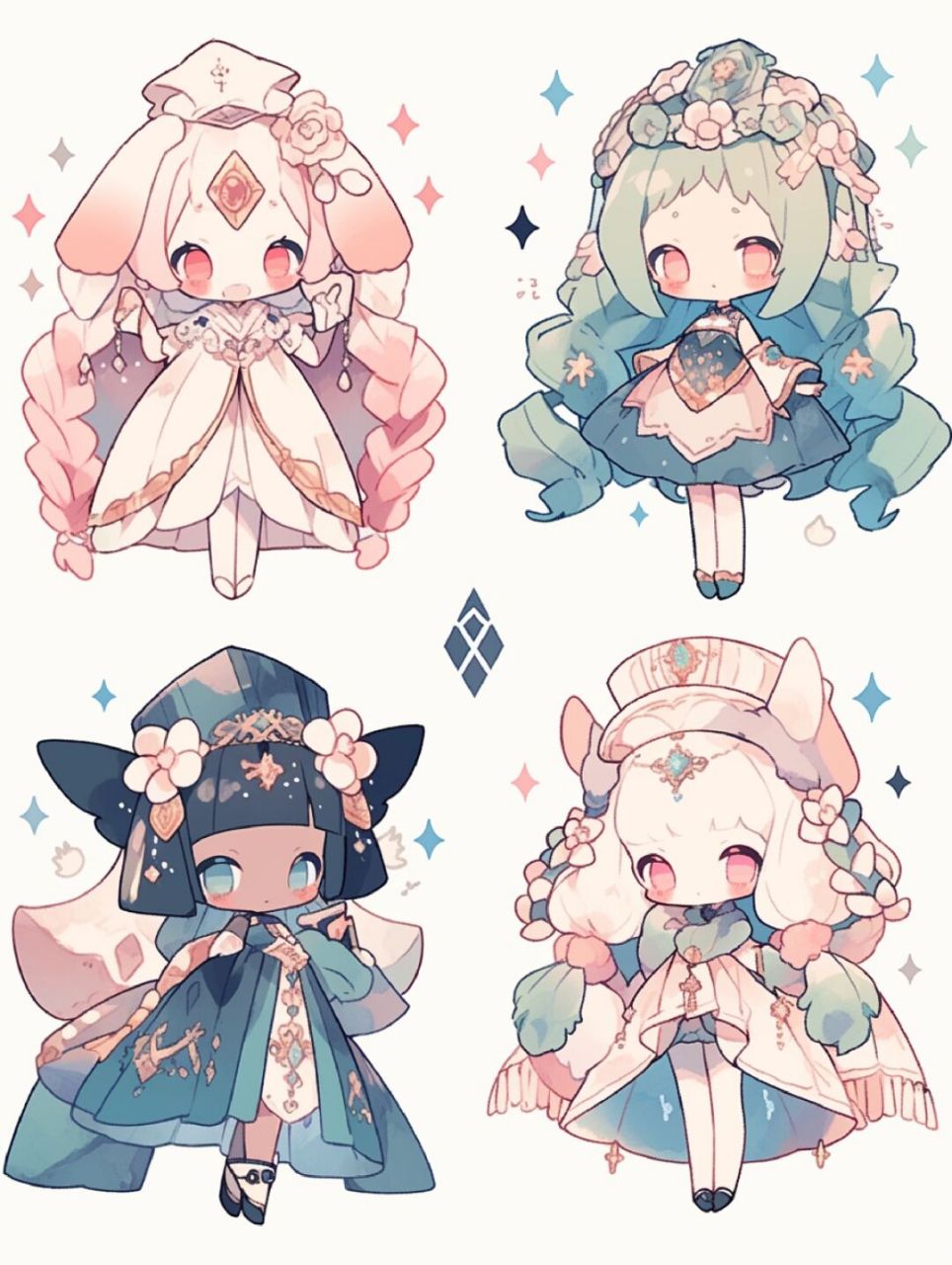 那就来试试q版人物可爱贴纸吧!