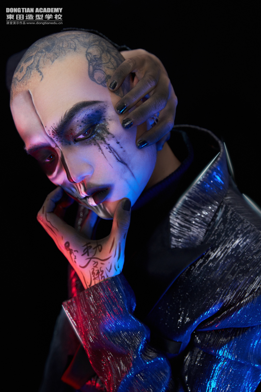 一组超级带感的课堂演示花絮——创意骷髅妆 授课老师:嘉益老师 摄影