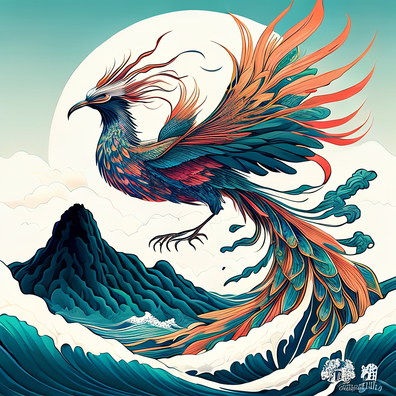 凤鸟不来山寂寂,鸱夷何在海漫漫.优雅,闲适,安谧#百度ai绘图黑科技