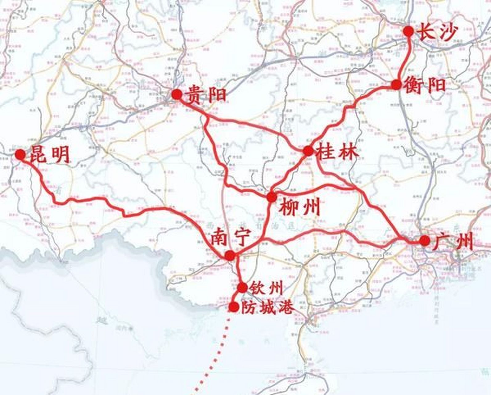 南宁市郊铁路机场线图图片