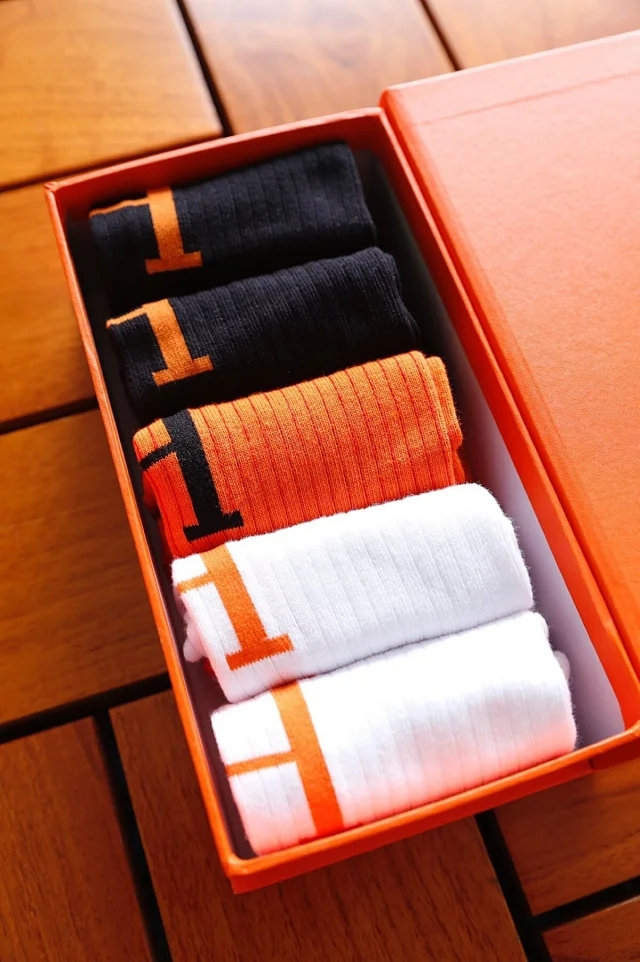 爱马仕男士春夏纯棉袜子