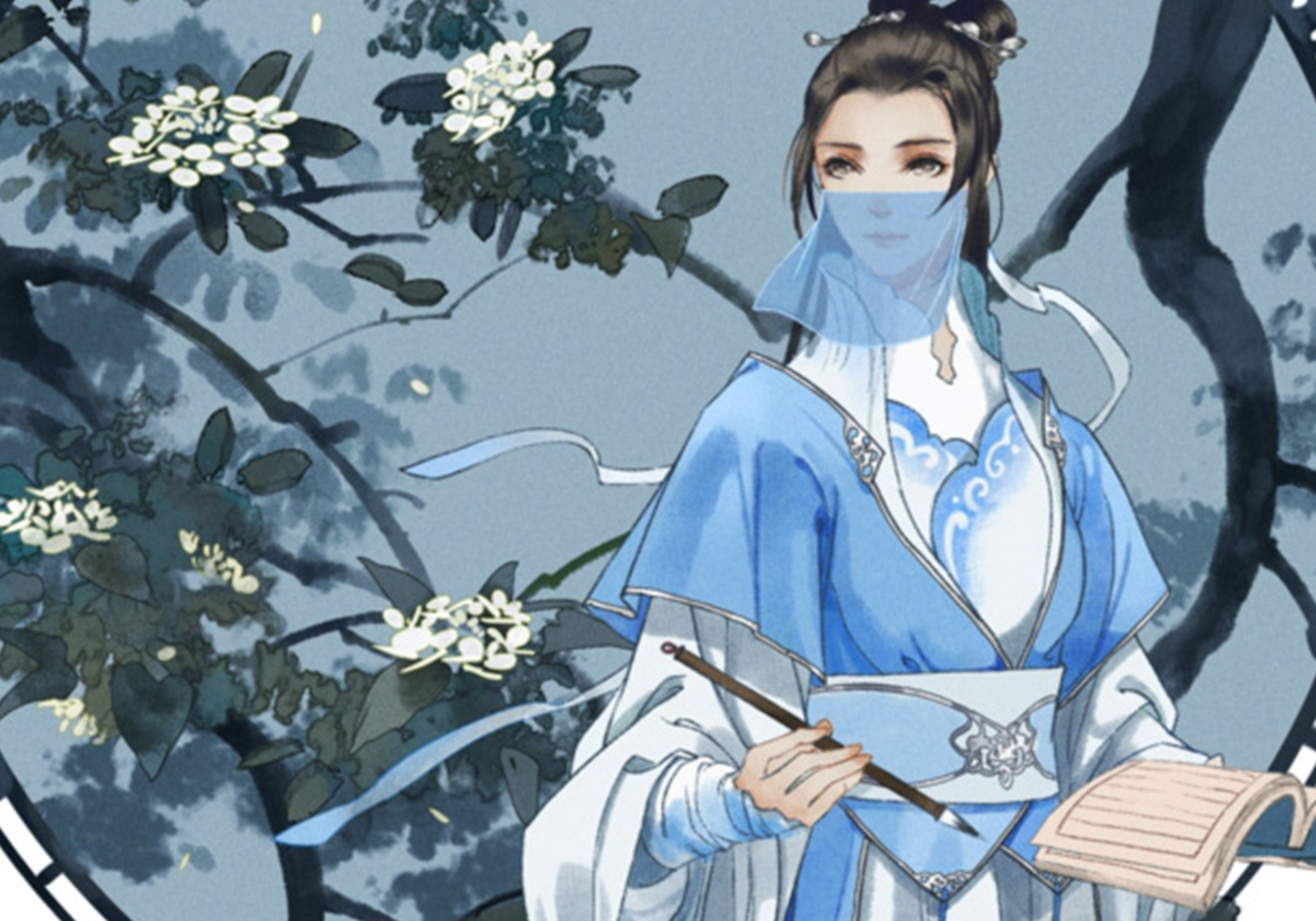 《春山恨》的作者柳溟烟,难道她每天戴着面纱,是为了遮盖磕糖时的姨母