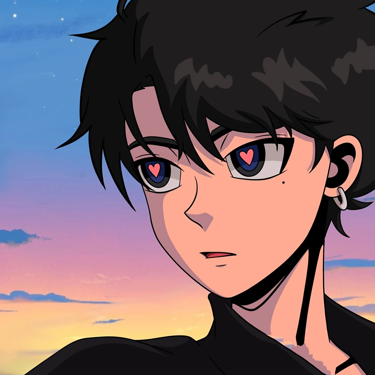 动漫男头|starry sky91	 "浩瀚的星空 无数的流星都是过客～    "