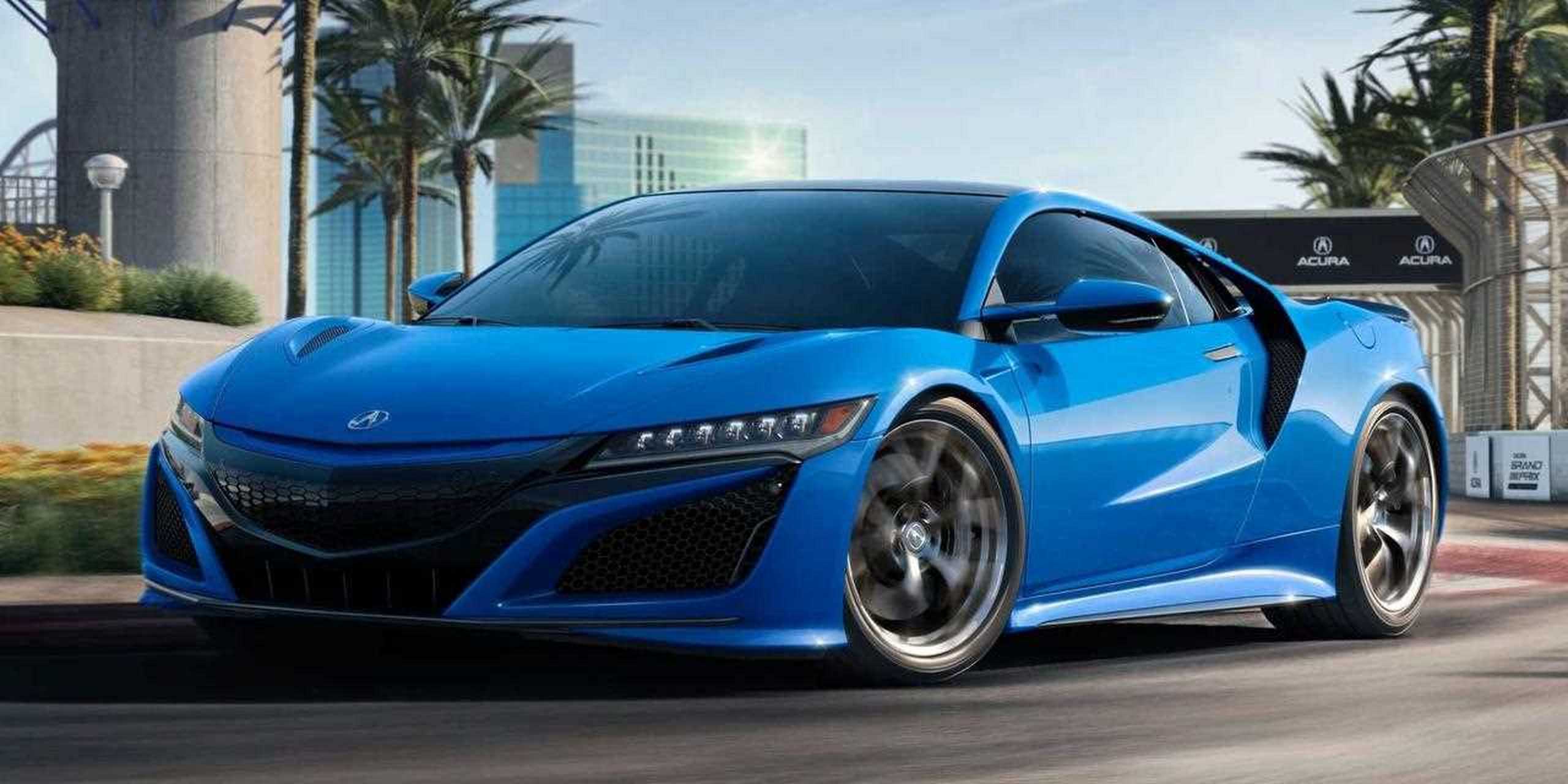 2021款讴歌nsx长滩蓝珍珠漆( long beach blue),起价为157,500美元