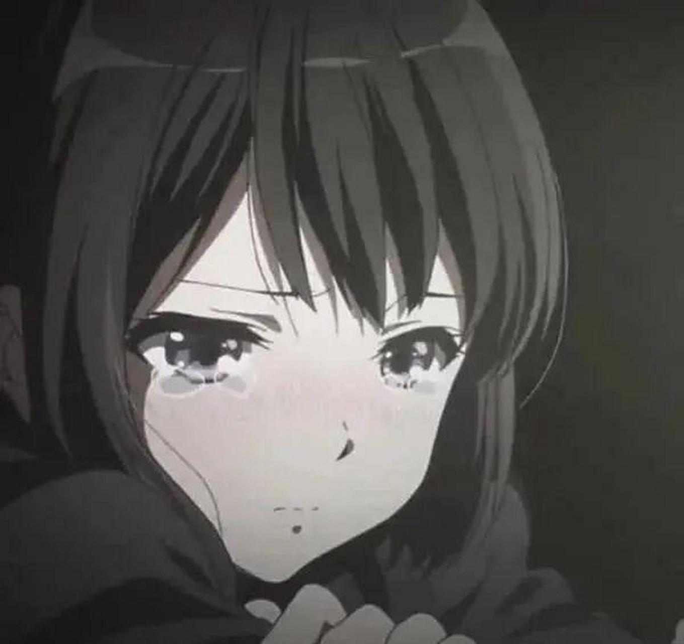 伤感丧系真人动漫女生头像