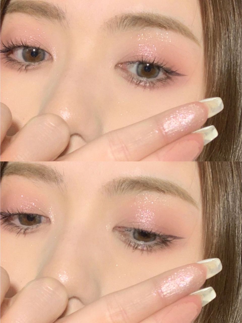 还是逃不过淡妆! 粉色系眼妆也太美腻了!