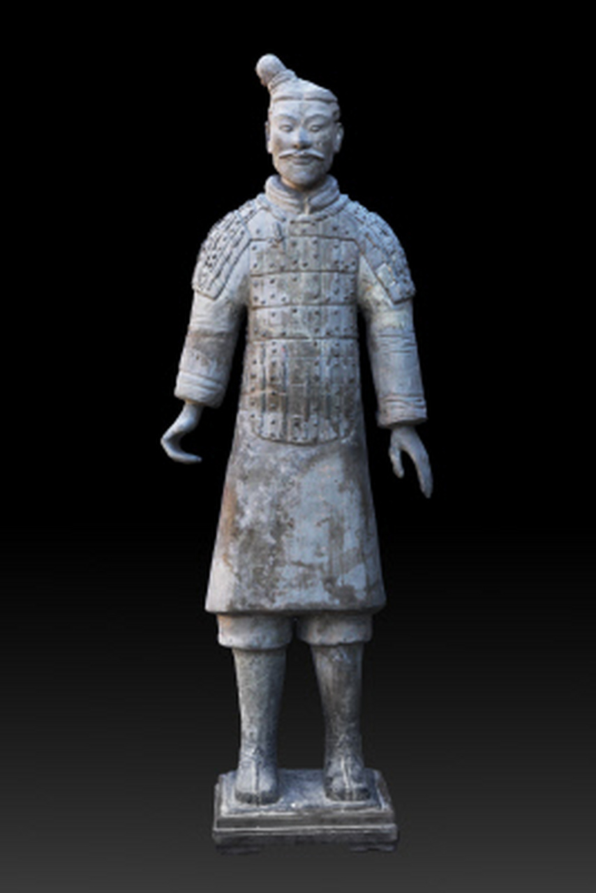 陶武士俑,秦,高174厘米.