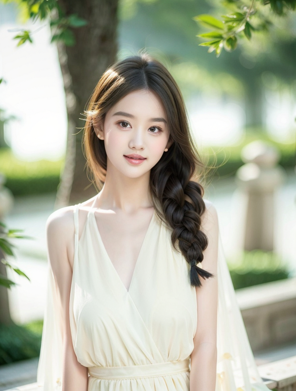 清纯美少女人像摄影高清壁纸,白色连衣裙写真照片 有没有让你想起白衣