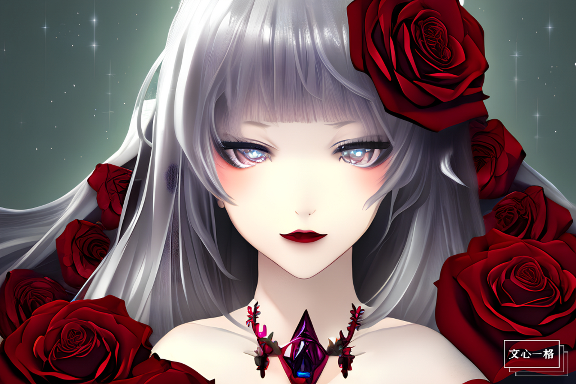 每天一幅aigc绘图 20221204 "玫瑰色回忆" by潜石season【文心一格