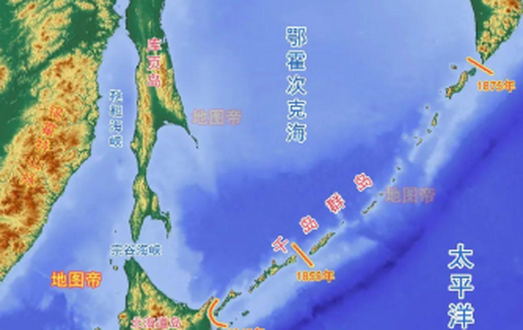 看庫頁島與千島群島之爭 二戰時期,美國海軍把日軍打得龜縮回本土,在